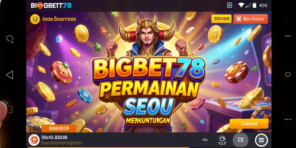 Screenshot BIGBET78 menampilkan aksi seru permainan Slot yang penuh warna.