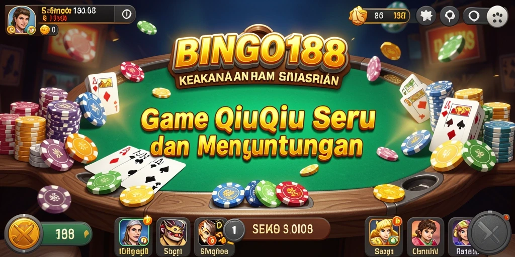 Screenshot BINGO188 menampilkan suasana gameplay seru QiuQiu.