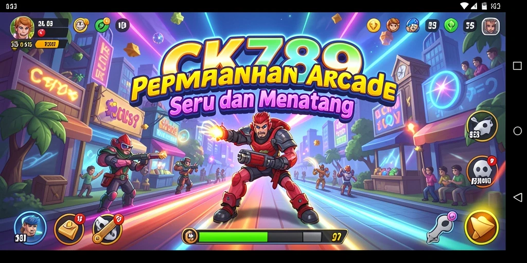 Tampilan seru gameplay CK789 dalam petualangan Arcade.