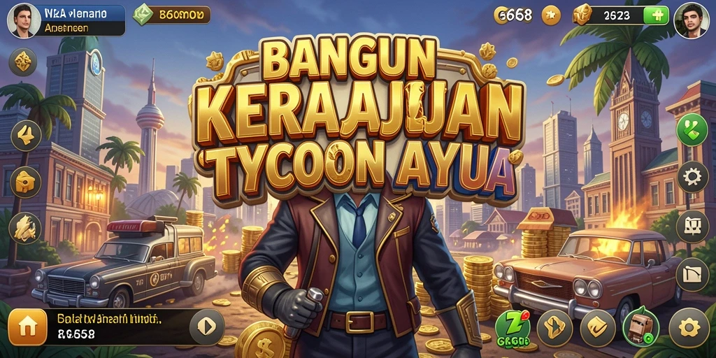 Tampilan gameplay G668 menunjukkan perencanaan dan pengelolaan bisnis yang strategis.