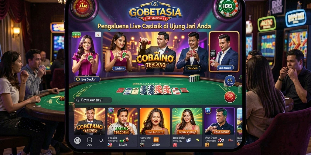 Screenshot GOBETASIA memperlihatkan gameplay Live Casino yang interaktif dan mendebarkan.