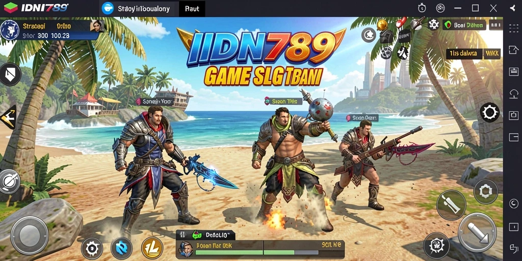Screenshot menunjukkan aksi seru dalam gameplay SLG IDN789.