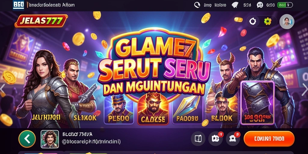 Tampilan gameplay JELAS777 dengan slot yang menarik dan fitur seru.