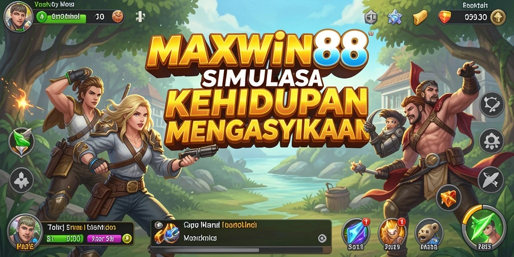 Tangkapan layar gameplay <strong>MAXWIN88</strong> menampilkan kehidupan virtual yang interaktif dan menyenangkan.