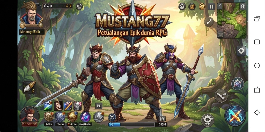 Tampilan gameplay yang menarik dan aksi seru di MUSTANG77.