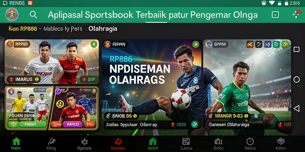Tampilan menarik dari gameplay Sportsbook RP886 dengan fitur taruhan langsung.
