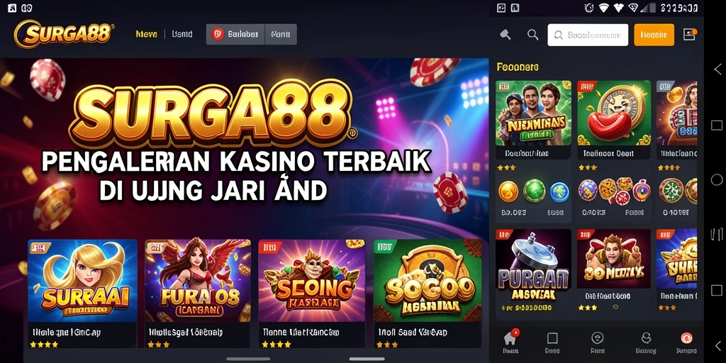 Tangkapan layar dari SURGA88 menunjukkan gameplay kasino yang seru dan interaktif.