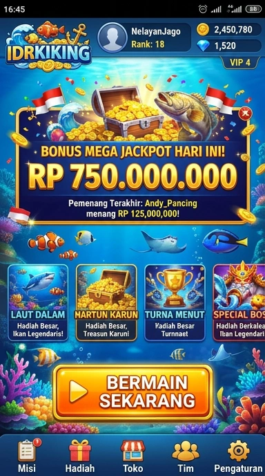 Tampilan antarmuka pengguna idrking yang menarik dan mudah dipahami.